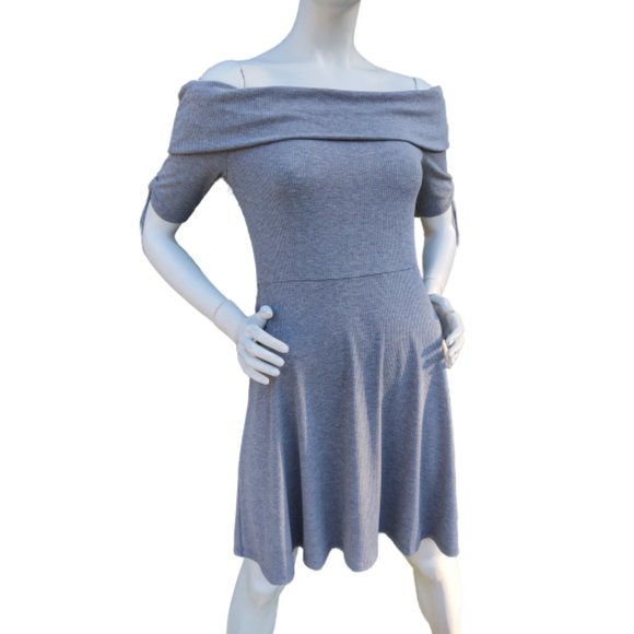 Topshop Dresses & Skirts - Top Shop Ribbed Off Shoulder Dress M 10 New